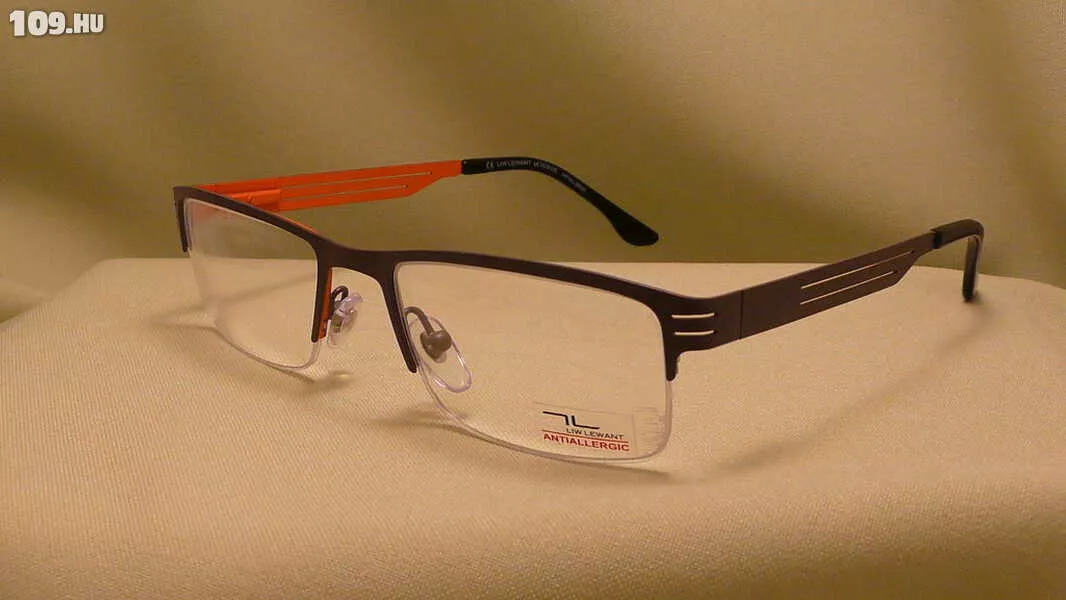 Antiallergén szemüvegkeret szürke/narancs