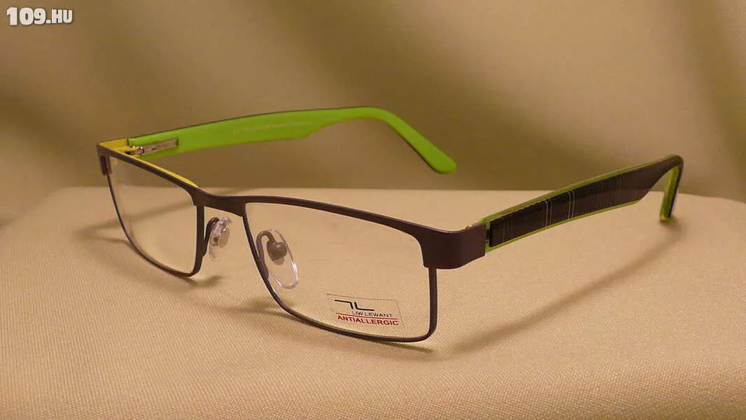 Antiallergén szemüvegkeret szürke/zöld